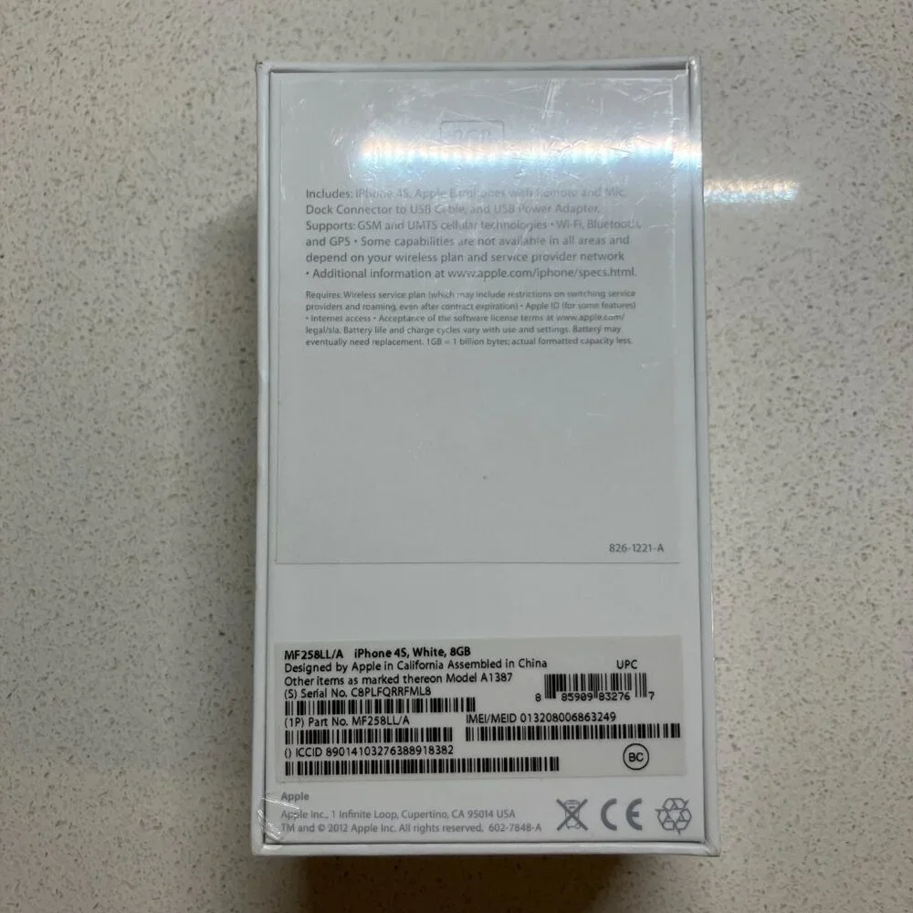 NEW SEALED Apple iPhone 4s - 8 GB - White (AT&T) A1387 MF258LL/A COLLECTIBLE